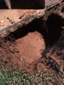 vazamento de água no cavalete